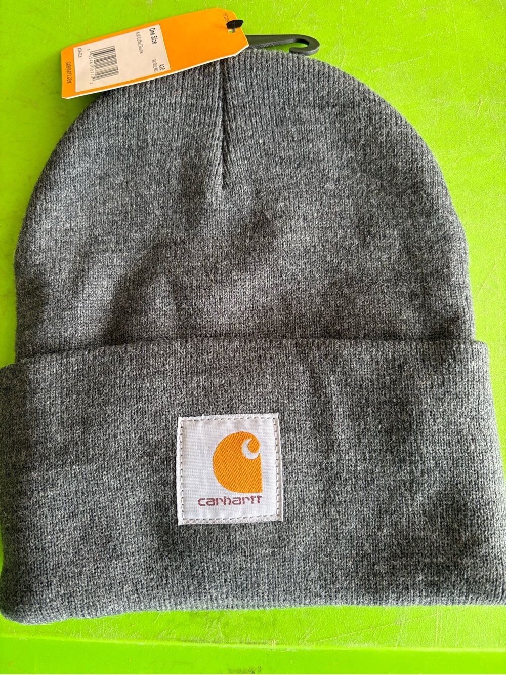 New, grey toddler Carhartt knit beanie